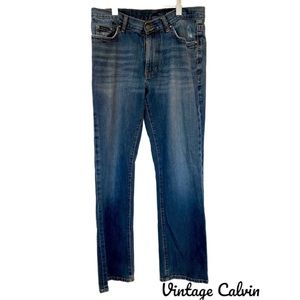 Vintage Calvin Klein Blue Jeans, Low Rise, Straight, 33/32